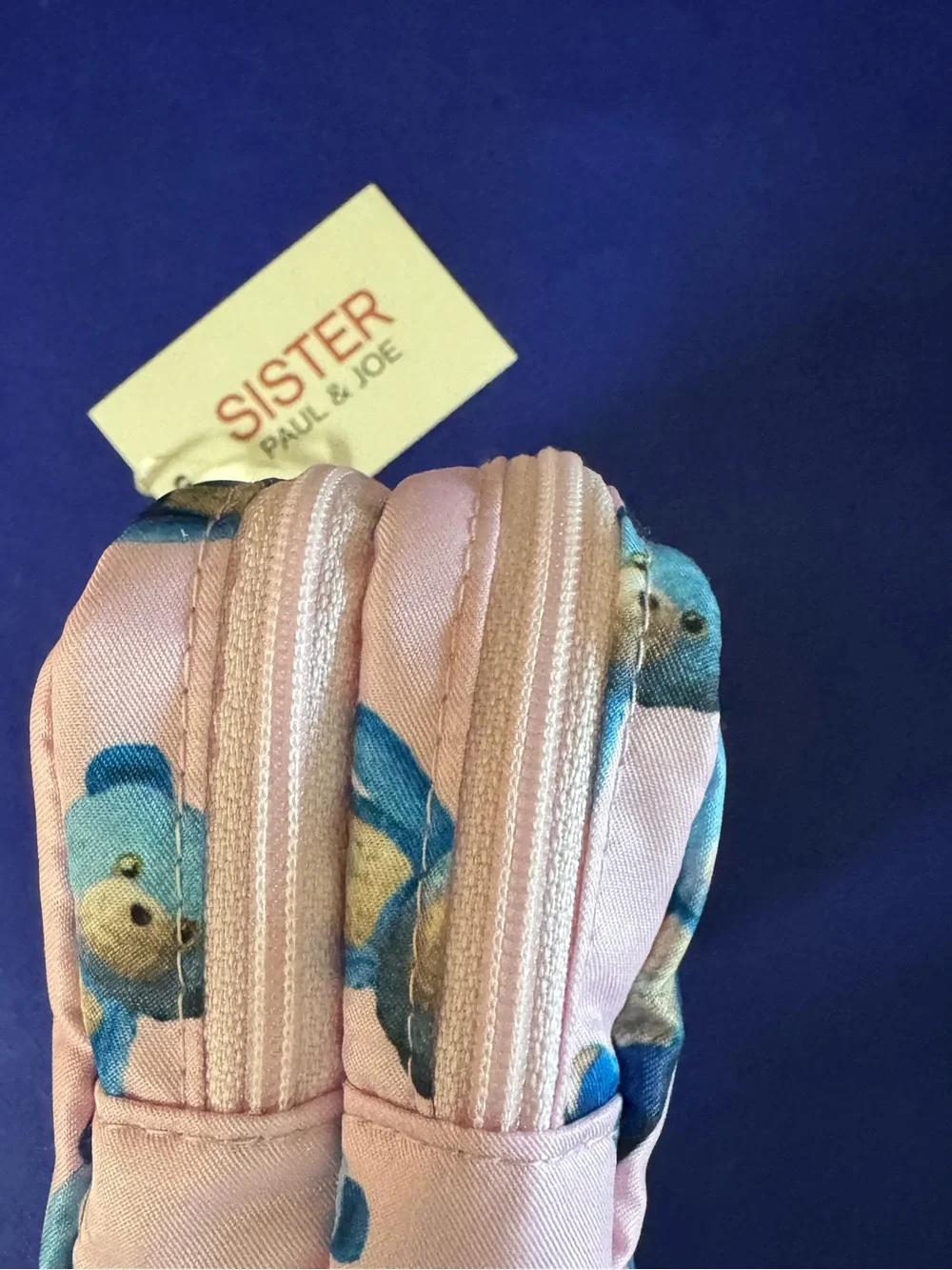 Paul & Joe Sister Pink Teddy Bear Cosmetic Pouch - NWT - I love you BEARy much!